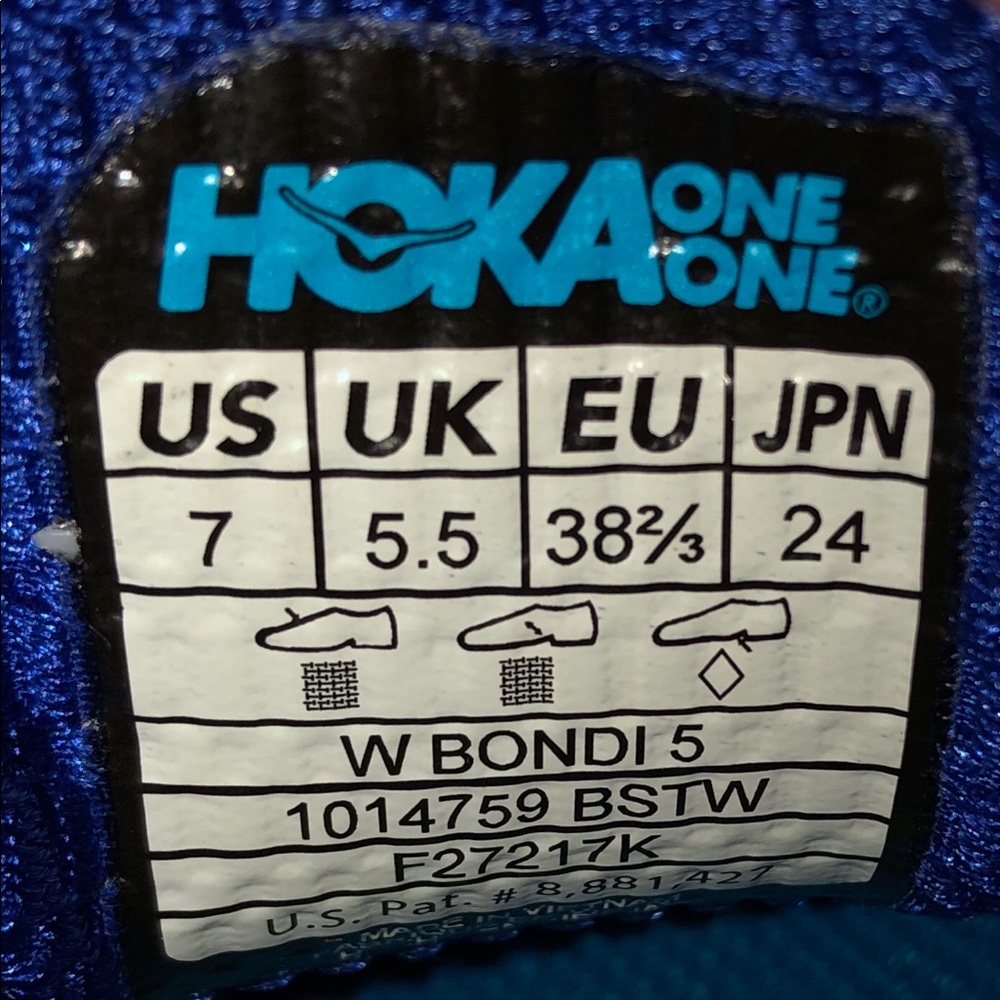 Hoka One One Bondi 5 Women’s Size 7